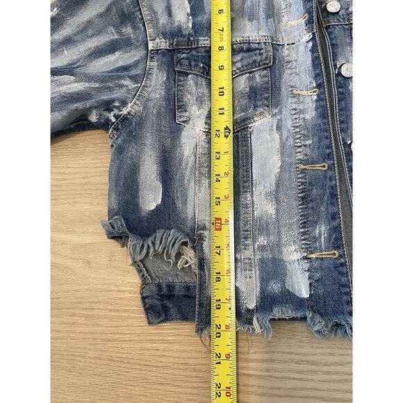 Wren + Glory Hand Painted Denim Jacket Fine and Balanced Festival Art Streetwear - Picture 13 of 13